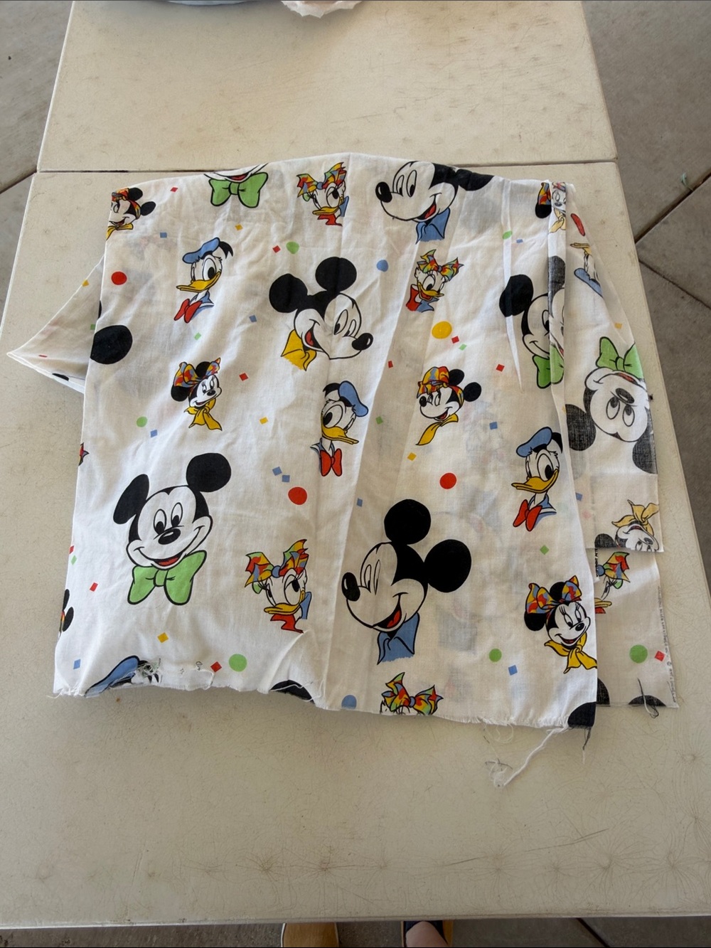 Disney White Mickey & Friends Printed Bedding Sheet with Multicolor Accents